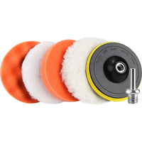 Car Polishing Kit with Drill Attachment, Self-Adhesive Sponge Wheels, Wool Pads, and Scratch Repair Tools