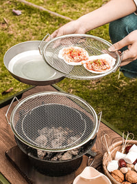 Outdoor Camping Bowl Set, 6-Piece 304 Stainless Steel Retro Mess Kit with Portable Storage Bag for Picnic, Hiking, Backpacking