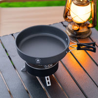 Outdoor Camping Cookware Set Portable Kettle Picnic Foldable Frying Pan Tea Brewing Set