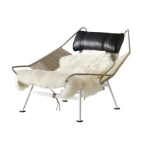 Danish Designer Flag Halyard Chair Wabi-Sabi Lounge Chair Wool Hand-Woven Seat Modern Creative Leisure Chair