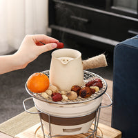 Teapot Set for Stove Tea Brewing, Outdoor BBQ and Indoor Tea Making, Charcoal Stove Roasted Milk Tea Set