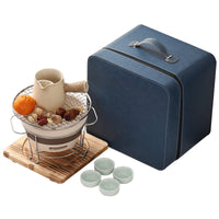 Teapot Set for Stove Tea Brewing, Outdoor BBQ and Indoor Tea Making, Charcoal Stove Roasted Milk Tea Set