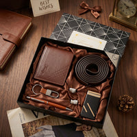 Men's Business Gift Set Wallet Belt Box for Dad Father's Day Premium Gift