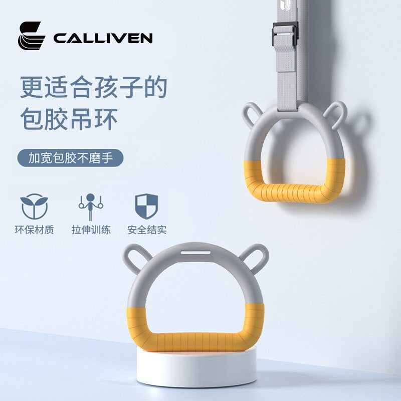 Gymnastic Rings for Kids and Adults - Adjustable Pull-Up Rings for Home Fitness and Stretching
