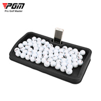 PGM Golf Tee Box with Soft Rubber Tee Holder and Phone Recording Stand, Large Capacity Practice Aid