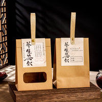 Kraft Paper Vintage Health Tea Drink Packaging Box Empty Box Baking Gift Bag