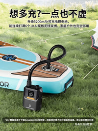 Portable High-Pressure Electric Air Pump for Paddle Boards, Inflatable Boats, Camping Mattresses - Car & Lithium Battery Powered