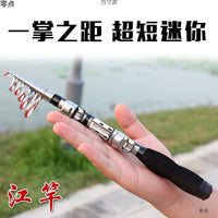 Mini Portable Ultra-Short Section Lure Fishing Rod Set with Spinning Reel and Tackle Kit