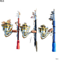 Mini Portable Ultra-Short Section Lure Fishing Rod Set with Spinning Reel and Tackle Kit