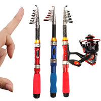 New Ultra-Short Mini Telescopic Fishing Rod Set Lure Rod Fishing Gear Full Kit