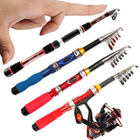 New Ultra-Short Mini Telescopic Fishing Rod Set Lure Rod Fishing Gear Full Kit