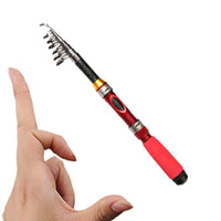 New Ultra-Short Mini Telescopic Fishing Rod Set Lure Rod Fishing Gear Full Kit
