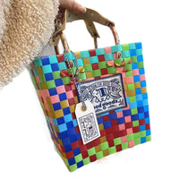 2026 Trendy Thai Woven Handbag Elephant Rainbow Basket Bag Niche Design Tote Bag for Women