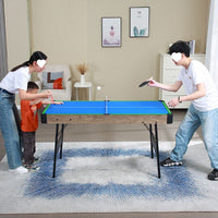 Foldable 3-in-1 Multi-functional Pool Table for Home, No Installation Required, Kids' Indoor Billiards and Table Tennis Table