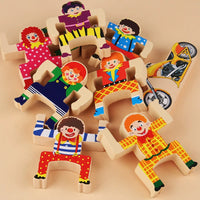 Kids Wooden Stacking Animal Balance Blocks Early Education Toy