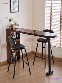 French Solid Wood Partition Table Retro Bar Table Home Living Room Sofa Against Wall Storage Coffee High Table and Chairs