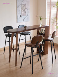 French Solid Wood Partition Table Retro Bar Table Home Living Room Sofa Against Wall Storage Coffee High Table and Chairs