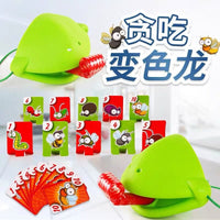 Frog Tongue-Tied Board Game, Chameleon Eating Beads Competitive Parent-Child Interactive Educational Desktop Toy