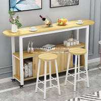Home Bar Table Small Apartment Living Room Partition Mobile Bar Counter High Dining Table Kitchen Console Storage