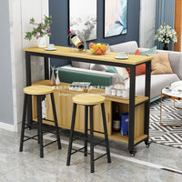 Home Bar Table Small Apartment Living Room Partition Mobile Bar Counter High Dining Table Kitchen Console Storage