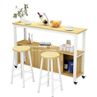Home Bar Table Small Apartment Living Room Partition Mobile Bar Counter High Dining Table Kitchen Console Storage