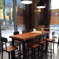 Solid Wood Bar Table Set Industrial Style American Retro High Stool Combination Bar Dining Table Long Pine Wood