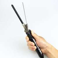 Mini Hair Curler for Short Hair, 7mm/13mm Rotating Barrel, Fluffy Wool Roll Styling Iron for Men and Women