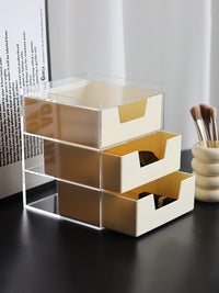 XEMO Nordic Ins Style Transparent Acrylic Multi-layer Storage Box for Bathroom Desktop Vanity Skincare Products