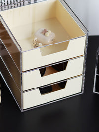 XEMO Nordic Ins Style Transparent Acrylic Multi-layer Storage Box for Bathroom Desktop Vanity Skincare Products