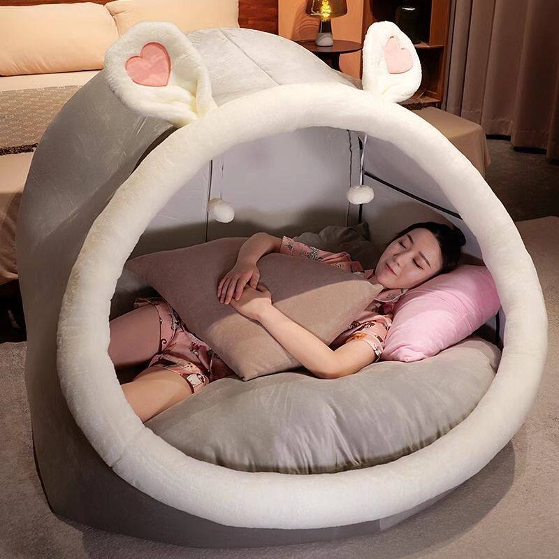Giant Human-Sized Dog Bed Lazy Sofa Cat Bed Single Bedroom Plush Cute Girls Sleeping Nest