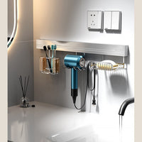 Stainless Steel Bathroom Shelf Shower Caddy Basket, No-Drill Wall Mounted Storage for Toilet, Vanity, Sink, Kitchen