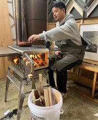 Shitie Space Capsule Wood Stove Outdoor Pellet Titanium Alloy Wood Burning Stove