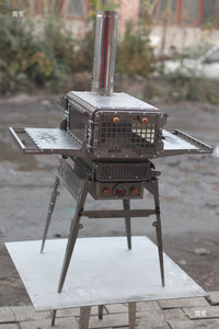 Shitie Space Capsule Wood Stove Outdoor Pellet Titanium Alloy Wood Burning Stove