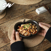 Jingdezhen Japanese Style Ceramic Soup Bowl, Creative Household Breakfast Porridge Bowl, Dessert Bowl, Simple Design Tableware