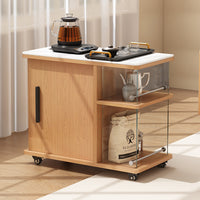 Mobile Tea Cart Living Room Multifunctional Tea Table Side Table Balcony Storage Cabinet Solid Wood Tea Water Sofa Side Table
