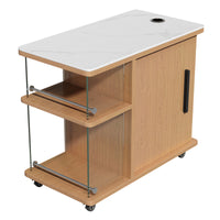 Mobile Tea Cart Living Room Multifunctional Tea Table Side Table Balcony Storage Cabinet Solid Wood Tea Water Sofa Side Table