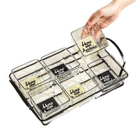 Creative Glass Snack Dish Set with Divided Compartments, High-Value Home Use Simple Style Dried Fruit Plate