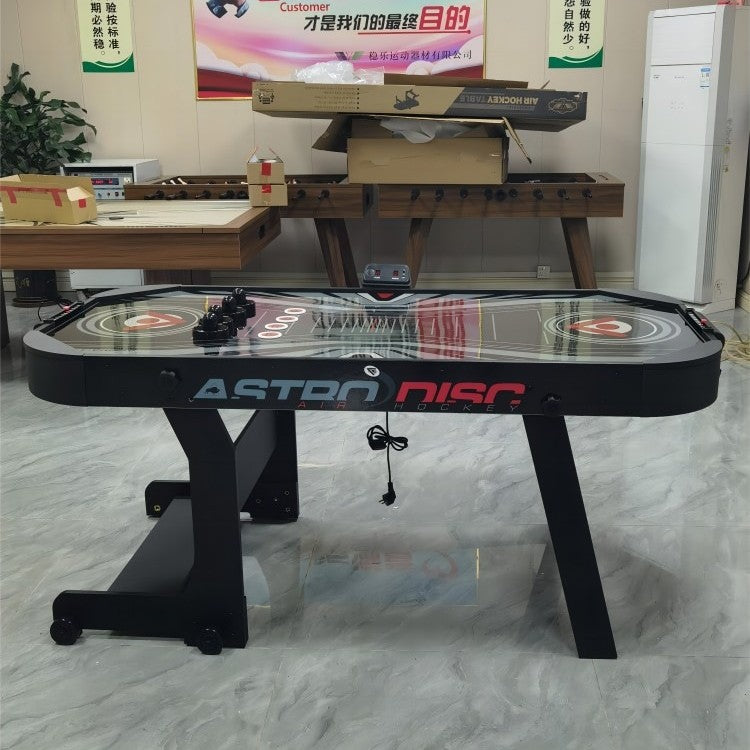 Tabletop Air Hockey Game Table, Foldable, Scratch-Resistant Surface, Standard Size for Adults