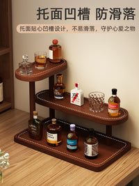 Desktop Wine Rack Mini Bar Counter Wine Cabinet Multi-layer Wine Glass Display Storage Shelf