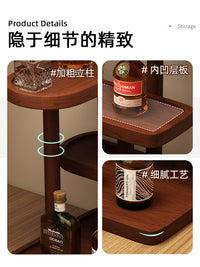 Desktop Wine Rack Mini Bar Counter Wine Cabinet Multi-layer Wine Glass Display Storage Shelf