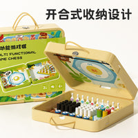 Multifunctional Bouncing Chess Board Game Set - 7-in-1 or 3-in-1 Options for Kids & Adults, Family Interactive Educational Toy Gift