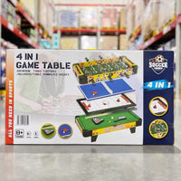 Sam's Kids 4-in-1 Multi-Game Table: Pool, Foosball, Air Hockey, Table Tennis - Family Fun Desktop Toy