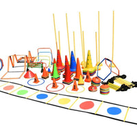 Basketball Agility Training Kit for Kids - Indoor Obstacle Course Equipment for Youth Fitness