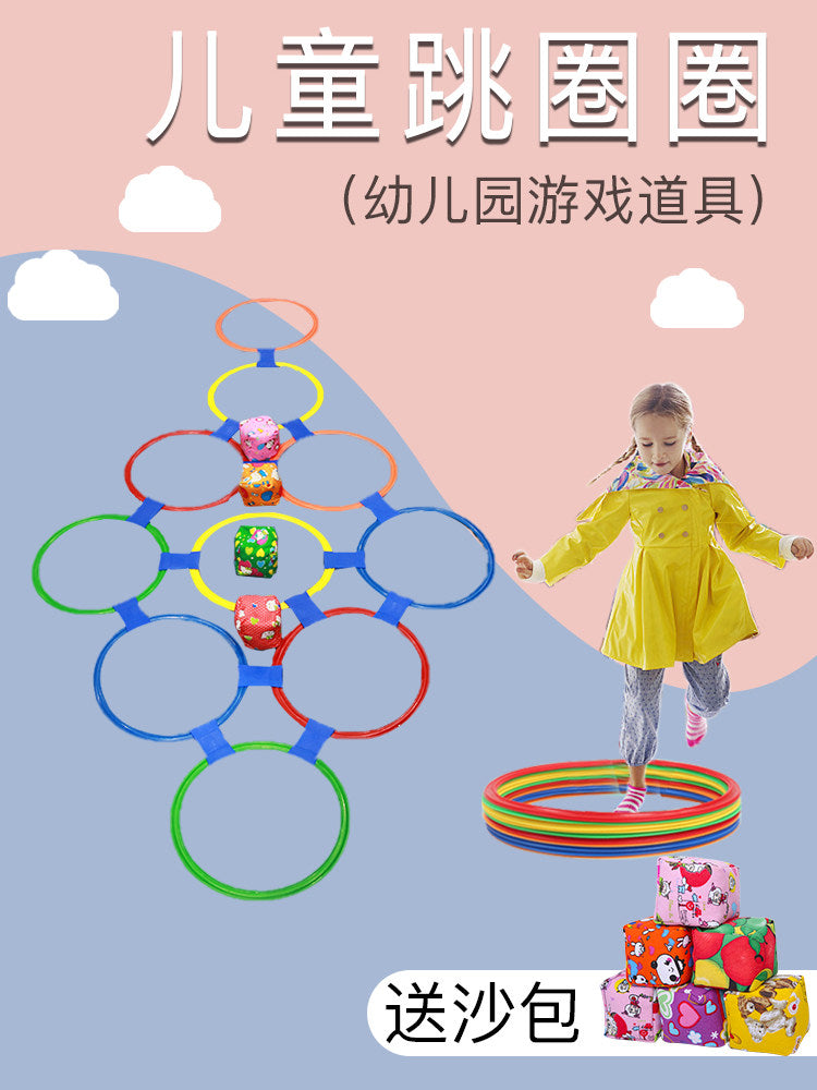 Kids Hopscotch Ring Game Set for Outdoor & Indoor Sensory Training and Sports Play