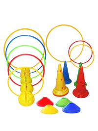 Agility Training Set for Kids - Hurdles, Cones, Rings for Soccer and Sports Practice