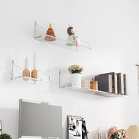 Invisible Acrylic Wall-Mounted Storage Shelf for Bathroom, Living Room, Kitchen - Toy Organizer, Partition Bookshelf