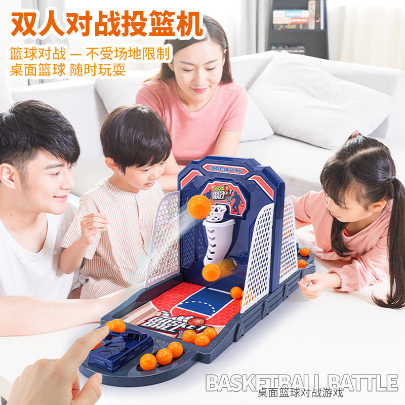 Desktop Basketball Toy for Kids, Educational Parent-Child Double Player Battle Shooting Machine Table Game, Fun Ejection Ball