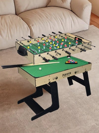 4-in-1 Kids Game Table, Mini Pool, Foosball, Table Tennis, and Air Hockey