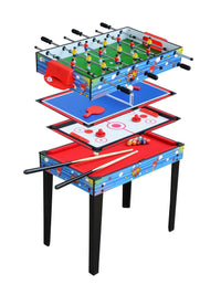 4-in-1 Kids Game Table, Mini Pool, Foosball, Table Tennis, and Air Hockey