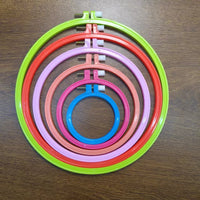 Bamboo Imitation Embroidery Hoop Cross Stitch Ring Adjustable Plastic Frame for DIY Craft Fabric Art